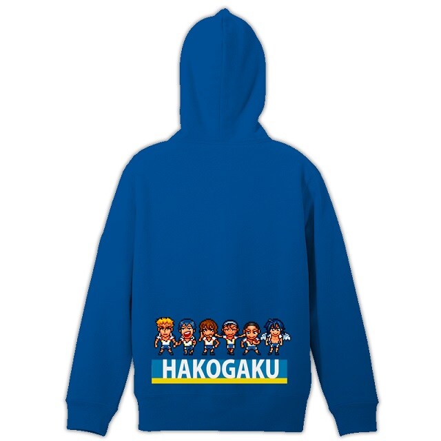 「弱虫ペダル ドットパーカー 箱根学園」バック（ブルー）