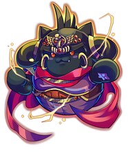 月刊コミックゼノン2015年1月号で手に入るモンスター「ラオウデビドラ」。(c)武論尊・原哲夫/NSP 1983(c)GungHo Online Entertainment