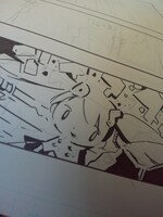 西島が執筆途中の「世界の終わりのいずこねこ」コミカライズ版原稿。