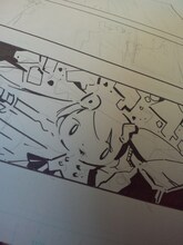 西島が執筆途中の「世界の終わりのいずこねこ」コミカライズ版原稿。