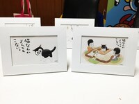 会場にて販売される、額入りイラスト。