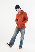 「ハイキュー!! ニットキャップ 日向」の着用イメージ。(c)古舘春一／集英社・「ハイキュー!!」製作委員会・MBS