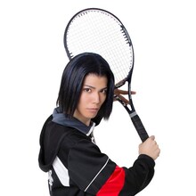 伊武深司に扮した健人。(c)許斐 剛／集英社・ＮＡＳ・新テニスの王子様プロジェクト (c)許斐 剛／集英社・テニミュ製作委員会