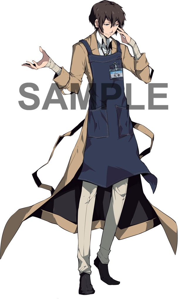 アニメイトの制服を着た太宰治。