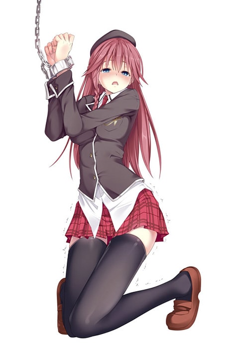 人気投票で1位に選ばれた、竜騎士07考案によるシチュエーション「おしっこを我慢して、身悶えしている浅見リリス」を奈央晃徳が描いたイラスト。(c)サイトウケンジ・奈央晃徳／KADOKAWA 富士見書房／トリニティセブン製作委員会