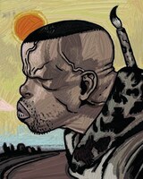 寺田克也自画像 (c)2014 Katsuya Terada