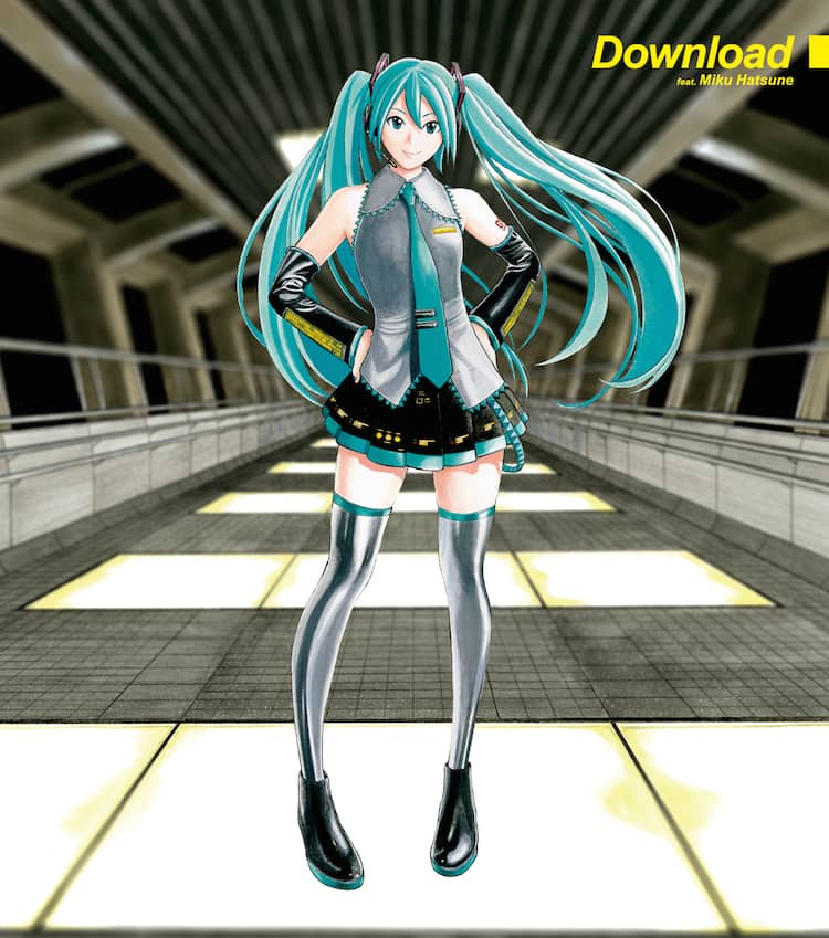 制作途中 初音ミク 手描きイラスト 青かっ