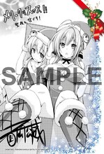 吉岡公威描き下ろしによる「甘城ブリリアントパーク」クリスマスカード。