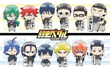 ミニキャラの袴姿のビジュアル。それぞれの書き初めの内容に注目したい。(c) 渡辺航(週刊少年チャンピオン)／弱虫ペダルGR製作委員会