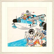 「マカロニほうれん荘」直筆サイン入り複製原画の額装イメージ。