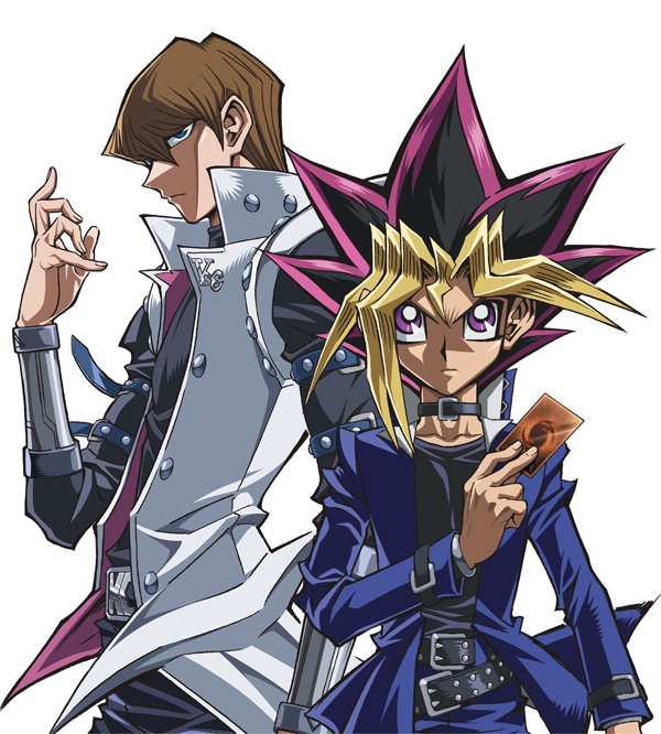 武藤遊戯と海馬瀬人のビジュアル。