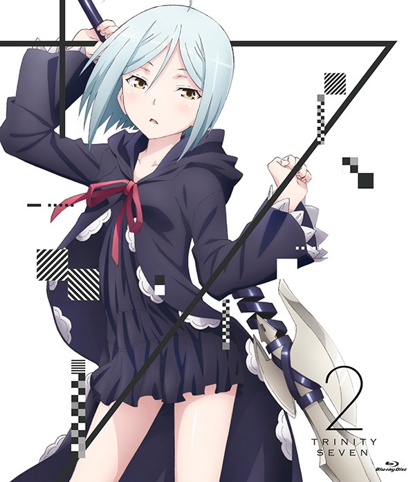 2015年1月23日に発売される「トリニティセブン」Blu-ray Vol.2のジャケット。 (c)サイトウケンジ・奈央晃徳／KADOKAWA 富士見書房／トリニティセブン製作委員会