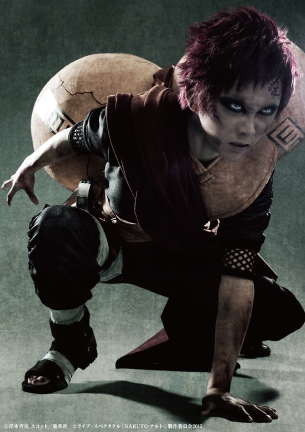 我愛羅に扮した須賀健太。(c)岸本斉史 スコット／集英社 (c)ライブ・スペクタクル「NARUTO-ナルト-」製作委員会2015