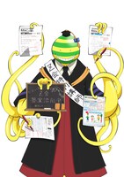 「暗殺教室」とZ会のコラボイラスト。(c)松井優征／集英社・アニメ「暗殺教室」製作委員会