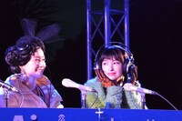 「江の島シーキャンドル」の点灯式の様子。