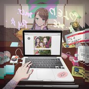 西尾雄太（STAG）がジャケットを執筆した「▽ L・E・D ◇ ME・MO・RY ☆」（▽はハートマーク、◇はきらりんマーク）。