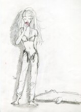 「pink」カバー原画 (c)岡崎京子/マガジンハウス