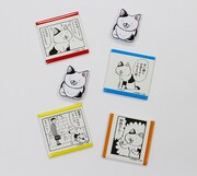 「ツブのつぶやきマグネット」（全4種）と「ほっこりマグネット」（全1種）。
