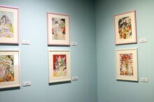 「カードキャプターさくら原画展」の原画展示風景。(c)CLAMP・ST／講談社