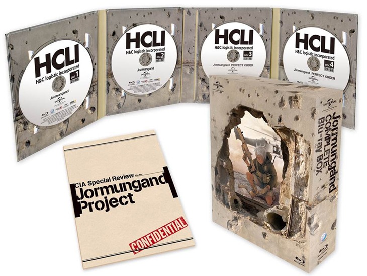 「ヨルムンガンド」Blu-ray BOXの展開図。(c)2012 高橋慶太郎・小学館/ヨルムンガンド製作委員会