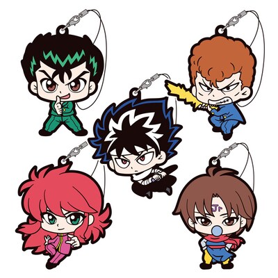 「幽☆遊☆白書 デフォルメラバーストラップ」全5種 原作／冨樫義博「幽☆遊☆白書」(集英社「ジャンプコミックス」刊) (c)Yoshihiro Togashi 1990年-1994年 (c)ぴえろ／集英社