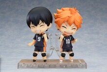 「ねんどろいど 影山飛雄」と「ねんどろいど 日向翔陽」を組み合わせれば、1年生コンビの活躍が再現できる。(c)古舘春一／集英社・「ハイキュー!!」製作委員会・MBS