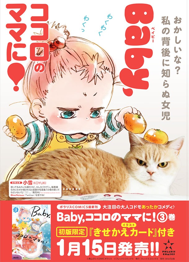 「Baby,ココロのママに！」のココロと「小雪の怒ってなどいない!!」の小雪のコラボポスター。