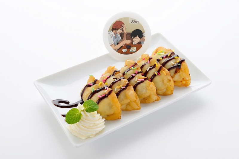 「靖友も食べてみろよ！チョコバナナ餃子」(c)渡辺航（週刊少年チャンピオン）／弱虫ペダルGR製作委員会 (c)NAMCO LTD.