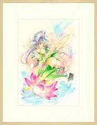 「かみさまドロップ」直筆サイン入り複製カラー原画（Aタイプ）の額装イメージ。