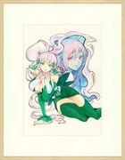 「かみさまドロップ」直筆サイン入り複製カラー原画（Bタイプ）の額装イメージ。