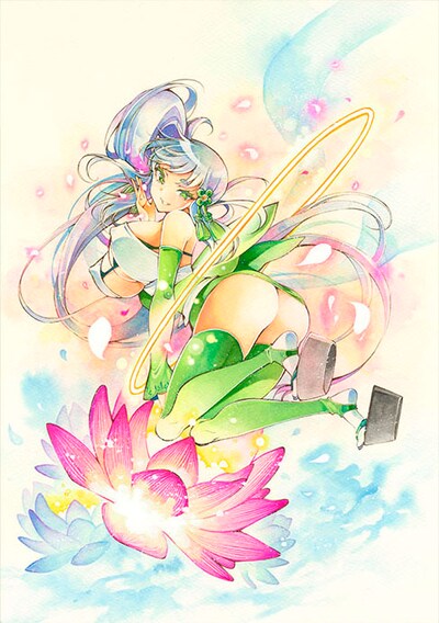 「かみさまドロップ」直筆サイン入り複製カラー原画（Aタイプ）