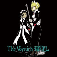 「ヴォイニッチホテル」トートバッグ（ブラック）の絵柄。