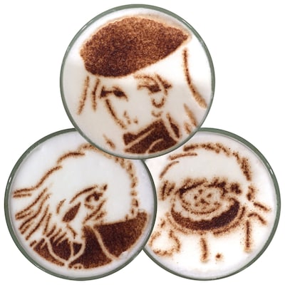 チーパスカフェで提供されるラテアート。(c)松本零士