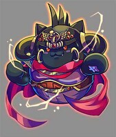 「パズル＆ドラゴンズ」に登場する「北斗の拳」とのコラボモンスター「ラオウデビドラ」。(c)武論尊・原哲夫/NSP 1983　版権許諾証 GW-114 (C)GungHo Online Entertainment, Inc. All Rights Reserved.