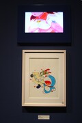 原画展「パーマンとFヒーローたち」の会場。(c)Fujiko-Pro