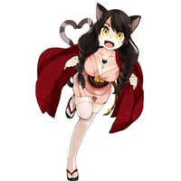1月30日に「妖怪百姫たん！」でへとログインした人にプレゼントされる「SR ゆけむり猫又」。(c)KADOKAWA CORPORATION 2014