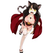 1月30日に「妖怪百姫たん!」でへとログインした人にプレゼントされる「SR ゆけむり猫又」。(c)KADOKAWA CORPORATION 2014