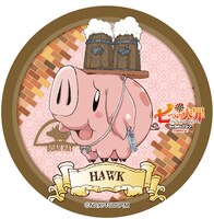 抽選クジ「ホークの運試し騎士団」より、C賞「大看板娘賞缶バッジ75φ」。