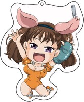 ミニアトラクション「七つの大罪を追え！」より、B賞「嫉妬の罪（サーペント・シン）賞アクリルキーホルダー」。