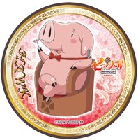 抽選クジ「ホークオーナーズ シャッフルプレゼント」より、C賞「看板娘 エリザベスプレゼント賞缶バッジ75φ」。