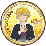 抽選クジ「ホークオーナーズ シャッフルプレゼント」より、C賞「看板娘 エリザベスプレゼント賞缶バッジ75φ」。