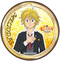 抽選クジ「ホークオーナーズ シャッフルプレゼント」より、C賞「看板娘 エリザベスプレゼント賞缶バッジ75φ」。