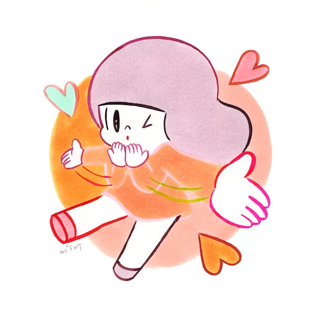 「KISS」（ジクレー版画、ed50/12×12cm）