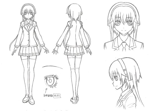 律の設定画。(c)松井優征／集英社・アニメ「暗殺教室」製作委員会