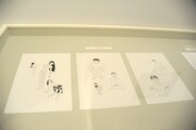 津原泰水原作による近藤ようこ「五色の舟」の展示風景。