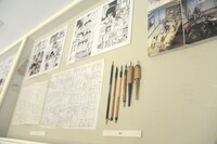 島本和彦「アオイホノオ」の展示風景。