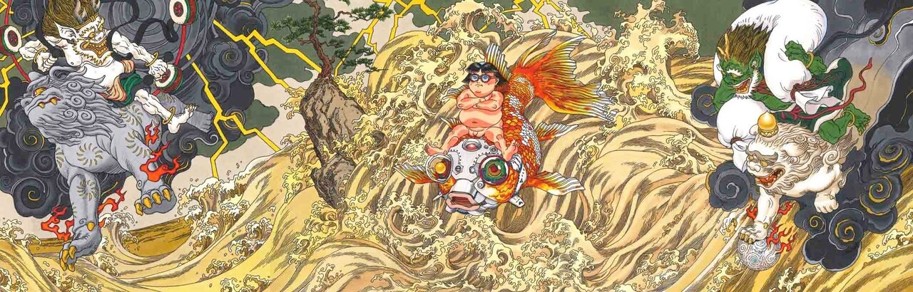 大友克洋作画による、陶板レリーフの原画。