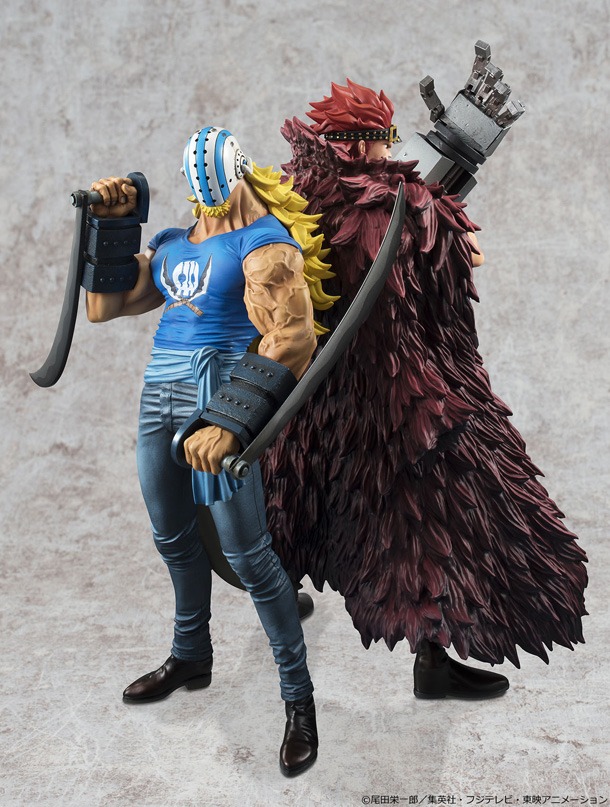 「Portrait.Of.Pirates ワンピース“LIMITED EDITION” ユースタス・“キャプテン”キッド」と「Portrait.Of.Pirates ワンピース“LIMITED EDITION” キラー」。(c)尾田栄一郎／集英社・フジテレビ・東映アニメーション