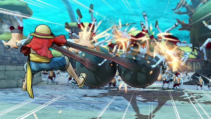 「ワンピース 海賊無双3」のプレイ画面。(c)尾田栄一郎／集英社・フジテレビ・東映アニメーション (c)BANDAI NAMCO Games Inc.