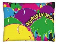 B賞「まさかの時間 クッション」の表面。(c)松井優征/集英社・アニメ「暗殺教室」製作委員会